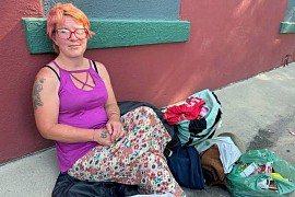 She is homeless